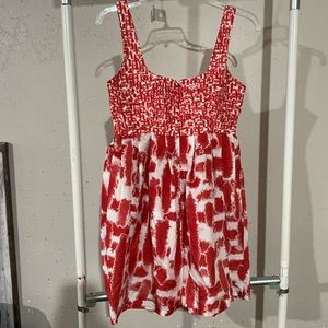 BB Dakota Red & White Sleeveless Dress. Size 2